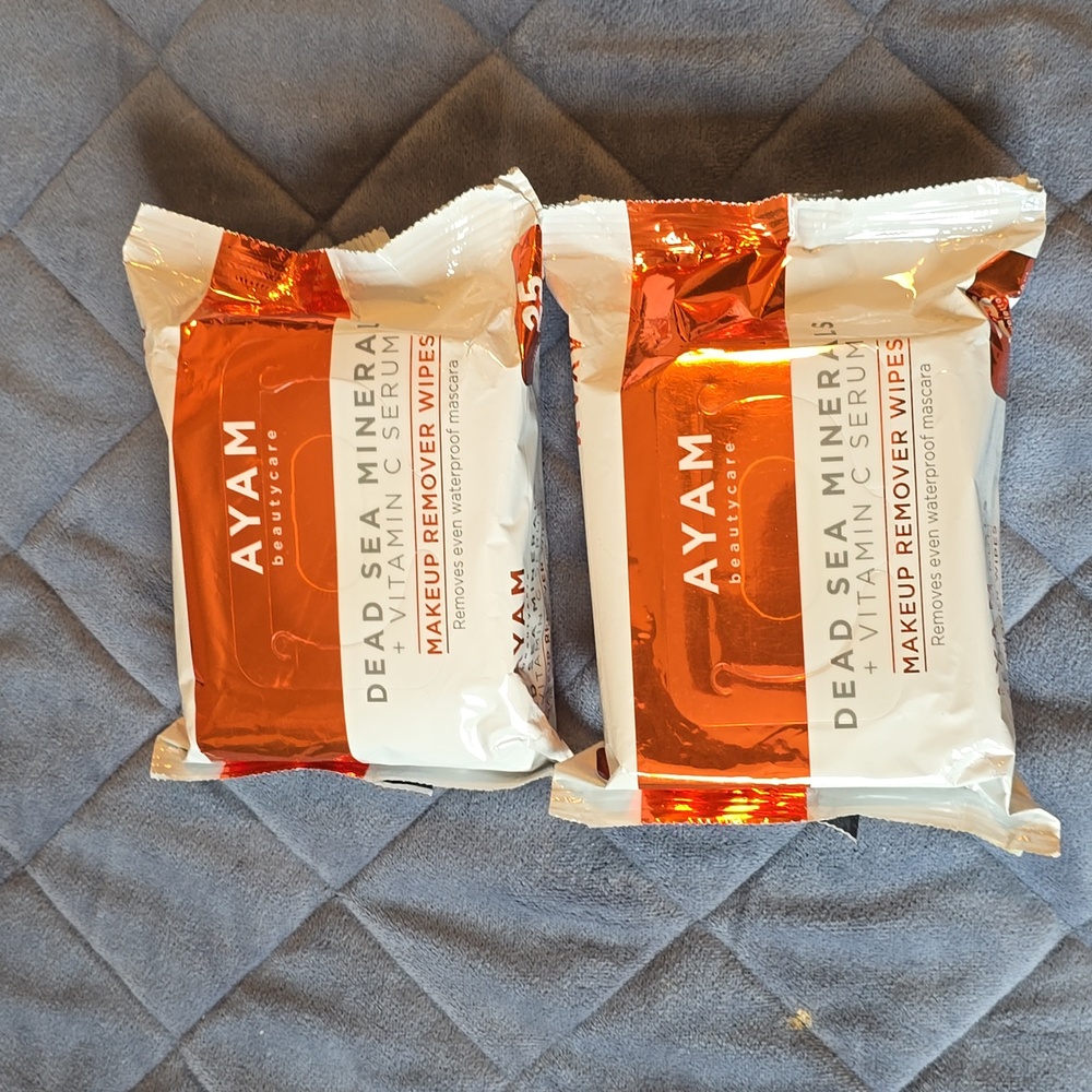 Ayam Beautycare Dead Sea Makeup Remover Wipes x2 New